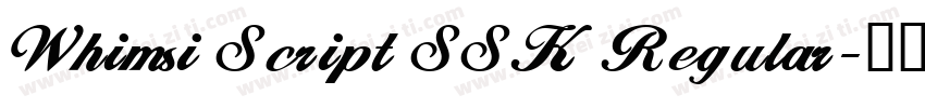Whimsi Script SSK Regular字体转换